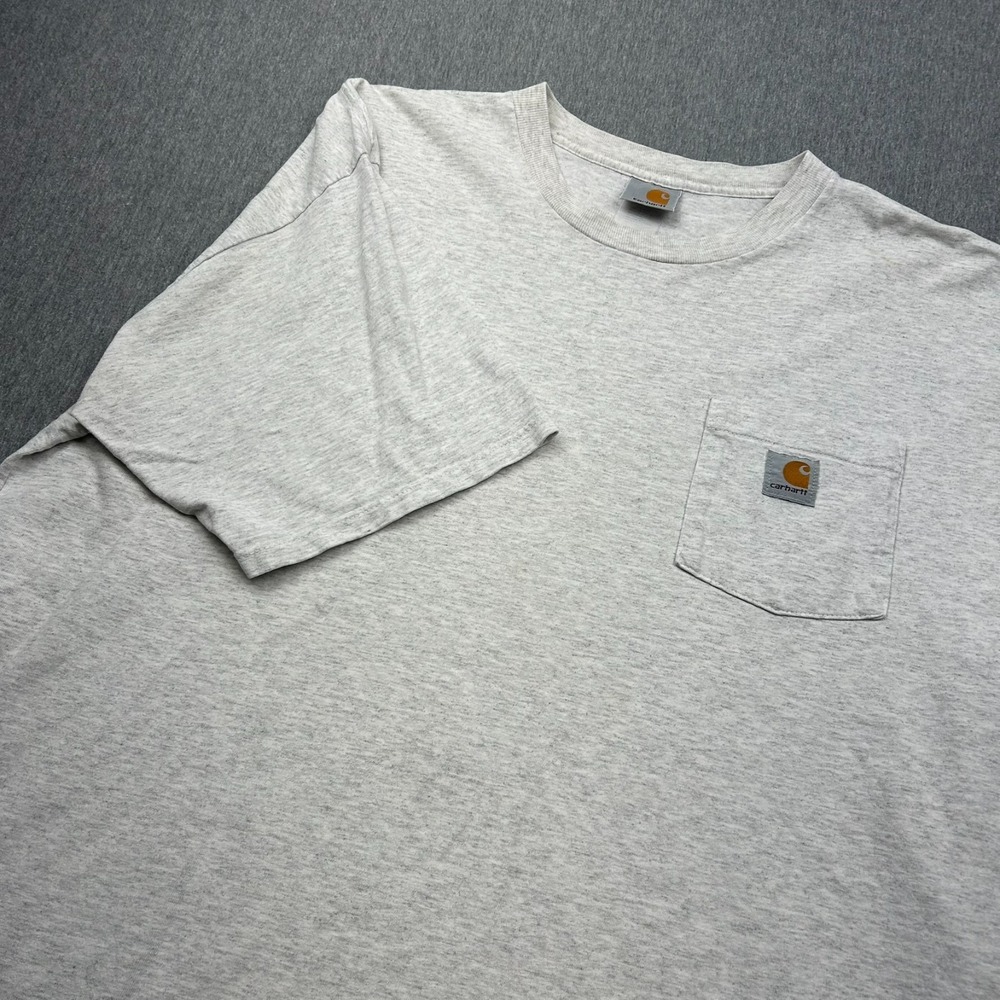 Carhartt K87 Short Sleeve Pocket Tshirt Mens XL? Gray Workwear Outdoor USA
